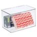 mDesign Plastic Home Office Storage Organizer Box w/ Hinged Lid, Clear Plastic | 6.5 H x 10.75 W x 7.25 D in | Wayfair 08515MDO