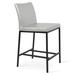 sohoConcept Aria Metal Counter & Bar Stool Upholstered/Metal in White/Brown | 36 H x 16.5 W x 21 D in | Wayfair AR-MET-BLK-CNT-15