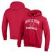 Men's Champion Red Houston Cougars Icon Baseball Powerblend Pullover Hoodie