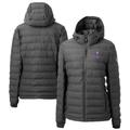 Women's Cutter & Buck Gray Kansas State Wildcats Vault Mission Ridge Repreve Eco Insulated Long Puffer Jacket