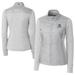 Women's Cutter & Buck Gray Citadel Bulldogs Vault DryTec Stealth Hybrid Quilted Full-Zip Windbreaker Jacket