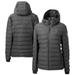 Women's Cutter & Buck Gray Tennessee Volunteers Vault Mission Ridge Repreve Eco Insulated Long Puffer Jacket
