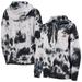 Women's DKNY Sport White/Black Baltimore Ravens Dakota Oversized Tie-Dye Half-Zip Hoodie