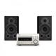 Denon RCD-M41 Silver & Wharfedale Diamond 9.1 Black Hi-Fi Bundle