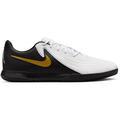 NIKE Herren Fussball-Hallenschuhe Phantom GX 2 Academy IC Low-Top Soccer Shoes, Größe 44 ½ in WHITE/BLACK-MTLC GOLD COIN