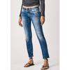 Straight-Jeans PEPE JEANS "VENUS", Damen, Gr. 31, Länge 34, blau (medium used), Denim/Jeans, Obermaterial: 84% Baumwolle, 14% Polyester, 2% Elasthan, casual, regular fit lang, Jeans, mit schmalem Bein