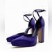 Zara Shoes | Nwt Zara Deep Purple Saint Platform Strappy Pumps | Color: Purple | Size: Various
