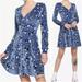 Disney Dresses | Disney Mickey Mouse Constellation Velvet Long-Sleeve Skater Dress | Color: Blue | Size: S