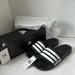 Adidas Shoes | Adidas Adilette Shower Slides Shoes Sandals Black White Size Men 10 Women 11 | Color: Black/White | Size: 10