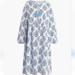 J. Crew Dresses | J. Crew Paisley Long Sleeve Summer Beach Swim Cover Up Dress | Color: Blue/White | Size: S