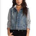 Free People Jackets & Coats | Free People Cropped Denim Jacket | Color: Blue/Gray | Size: Xs