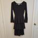 Lularoe Dresses | Lularoe Georgia Dress Xs Long Sleeve Ruffled Dress | Color: Black | Size: Xs