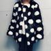 Kate Spade Jackets & Coats | Kate Spade New York Polka Dot Furry Coat | Color: Black/White | Size: 10g