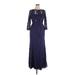 Adrianna Papell Cocktail Dress: Blue Dresses - Women's Size 14