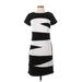 AB Studio Casual Dress - Sheath: Black Zebra Print Dresses - Women's Size 4