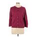 Ann Taylor LOFT Cardigan Sweater: Burgundy Sweaters & Sweatshirts - Women's Size Large