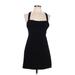 Zara Casual Dress - Mini: Black Solid Dresses - Women's Size Large