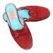 Lilly Pulitzer Shoes | Lilly Pulitzer Red Sueded Tassel Loafer Mules 6.5 | Color: Red | Size: 6.5