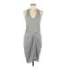 Helmut Lang Casual Dress: Gray Solid Dresses - Women's Size Medium