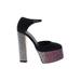 Giuseppe Zanotti Heels: Black Houndstooth Shoes - Women's Size 36