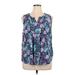 Croft & Barrow Sleeveless Blouse: Blue Tops - Women's Size 1X