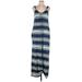 Splendid Casual Dress - Maxi: Blue Stripes Dresses - Women's Size Large