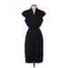 Calvin Klein Casual Dress - Shirtdress Collared Long sleeves: Black Dresses - Women's Size 4