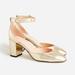 J. Crew Shoes | J Crew Maisie Ankle-Strap Heels In Metallic Bv803 | Color: Gold | Size: Various