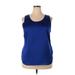 INC International Concepts Sleeveless Blouse: Blue Tops - Women's Size 2X-Large