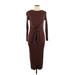 Zara Casual Dress - Sheath: Brown Dresses - Women's Size Large