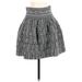 T-Bags Los Angeles Casual Skirt: Gray Fair Isle Bottoms - Women's Size Small