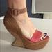 Anthropologie Shoes | Anthropologie Leifsdottir Platform Sandal | Color: Red | Size: Size Eu 37