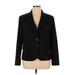 New York & Company Blazer Jacket: Black Stripes Jackets & Outerwear - Women's Size 16