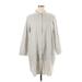 Eileen Fisher Casual Dress - Shirtdress: Gray Dresses - Women's Size X-Large
