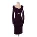 Guess Cocktail Dress - Sweater Dress: Burgundy Dresses - Women's Size Small