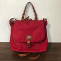 Dooney & Bourke Bags | Dooney & Bourke Handbag, Nylon Flap Backpack - Red | Color: Red/Tan | Size: Os