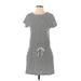 Lou & Grey for LOFT Casual Dress - DropWaist: Gray Stripes Dresses - Women's Size X-Small