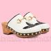 Gucci Shoes | Gucci X Adidas 37eu- 7us White Leather Trefoil Logo Gg Platform Mule Clogs Shoes | Color: Brown/White | Size: 37eu