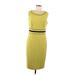 Nine West Casual Dress: Yellow Dresses - Women's Size 8