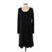 J.Jill Casual Dress - Sweater Dress: Black Solid Dresses - Women's Size Small