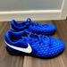 Nike Shoes | Nike Tiempo 5y Legend Big Boy Kid Indoor Court Soccer Shoes Blue Sports Shoes | Color: Blue/White | Size: 5b
