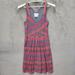 Anthropologie Dresses | Anthropologie Hd In Paris Dress Womens 12 Cabernet Lace Gray Red Sleeveless | Color: Gray/Red | Size: 12