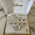 Disney Accessories | Disney Minnie Mouse Earring Set - 5 Pairs | Color: Gold/Red | Size: Osg