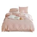 Double Bed Sheets And Duvet Cover Cotton Waffle Bed Four-piece Single Double Bed Sheet Three-piece Set Pure Cotton Bed Sheet Bedding Set Set Bed Sheet Set (Color : Pink, Size : 150x200cm)