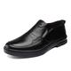 CCAFRET Men Shoes Leather Man Loafers Casual Shoes for Men Slip on Driving Shoes Male Mens Slip on Shoes Mens Shoes (Color : Schwarz, Size : 5.5 UK)