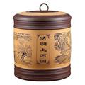 BULINO Ceramic Tea Jar Tea Canisters Chinese Style Jar For Kitchen, Ceramic Tea Jar, Storage Jars Tea Canister Yixing Purple Clay Tea Caddy Pu' Er Tea Cake Cylinder Tea Caddy,