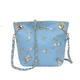 CCAFRET Shoulder bags women Women's Messenger Bags Handbag Women Beach Lace Embroid Bucket Bag Leather Clutch Square Crossbody Bag Lady Shoulder Bag Purse (Color : Blue)