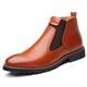 CCAFRET Men shoes Mens Leather Boots Design Casual Men'S Ankle Boots Pointed Toe Style Men Boot Shoes Autumn Men Shoes (Color : Schwarz, Size : 13)
