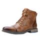 CCAFRET Men shoes Comfortable Boots Men's Thick Sole Casual Shoes Leather Boots Cowboy Boots Workwear Short Boots Men's Shoes (Size : 11)