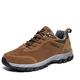 CCAFRET Mens gym shoes Winter Leather Men Casual Shoes Ankle Boots Outdoor Waterproof Work Tooling Mens Hiking Boots Sneakers Warm Snow Boots (Color : Brown, Size : 6.5 UK)